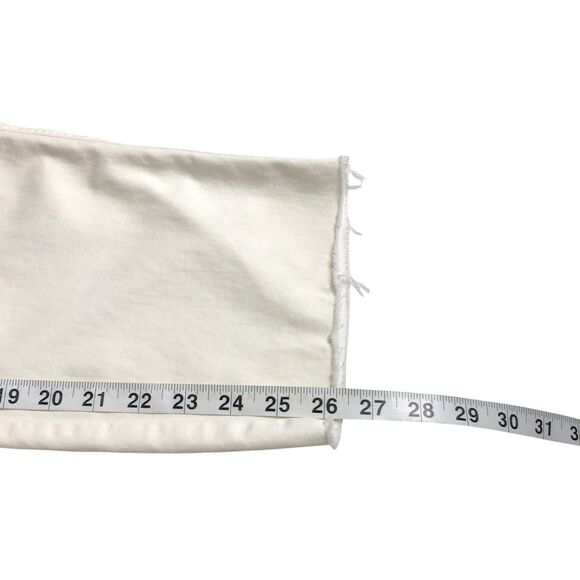 J Crew Pants Womens 14 White Chino Mid Raw Hem Crop Ankle Preppy Coastal Chic - Picture 9 of 12